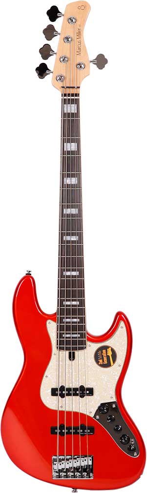 Marcus miller V7 alder-5 (2nd gen) bmr metallic red
