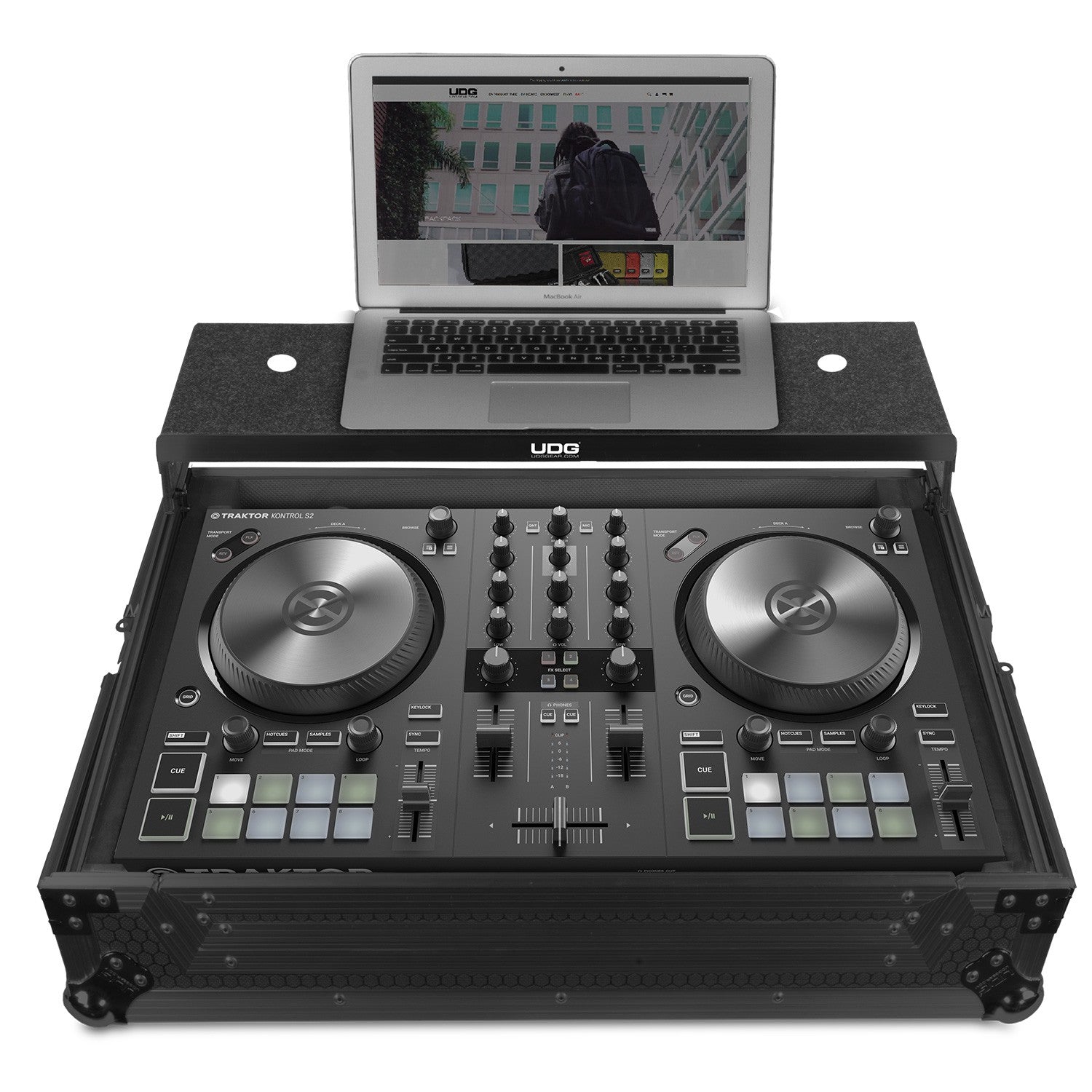Udg gear U91062bl - fc ni traktor kontrol s2 mk3 black plus (laptop shelf)