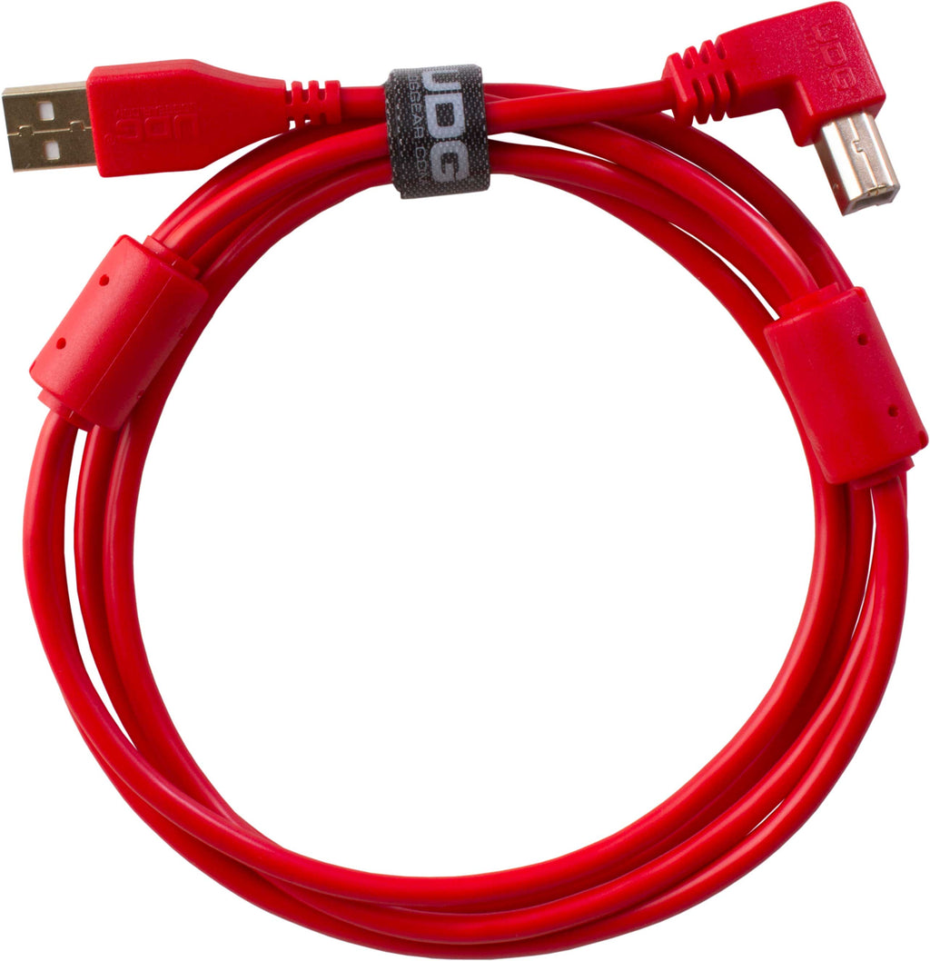 Udg gear U95004rd - ultimate audio cable usb 2.0 a-b red angled 1m