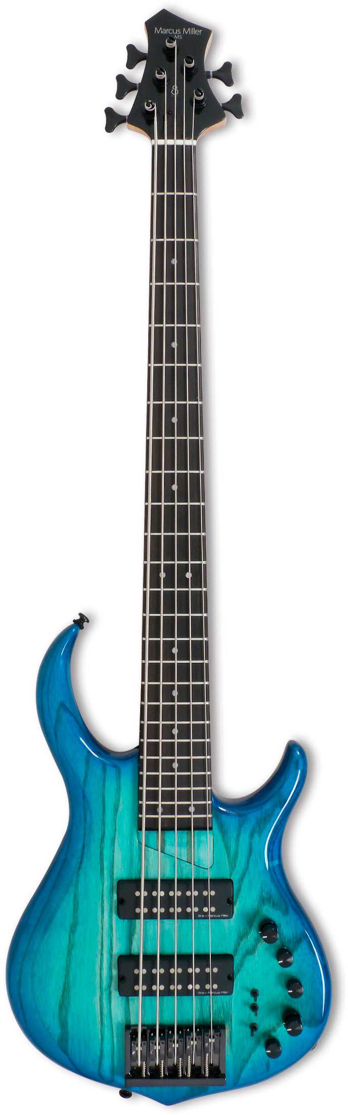 Marcus miller M5 swamp ash-5 tbl trans blue
