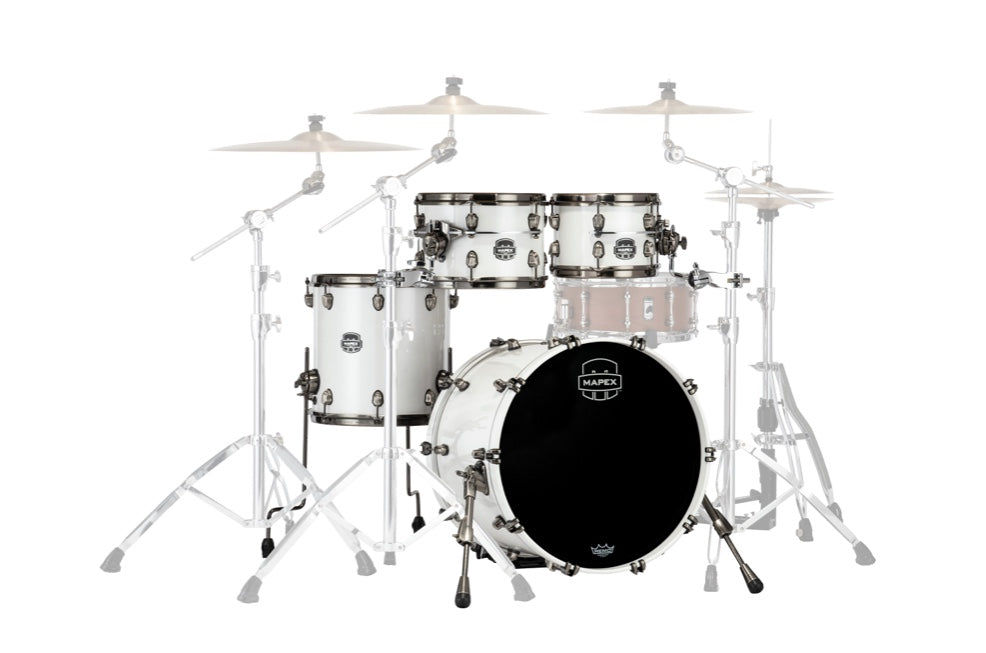 Mapex it Se504xbbpi saturn evolution birch fusion 4 pezzi polar white