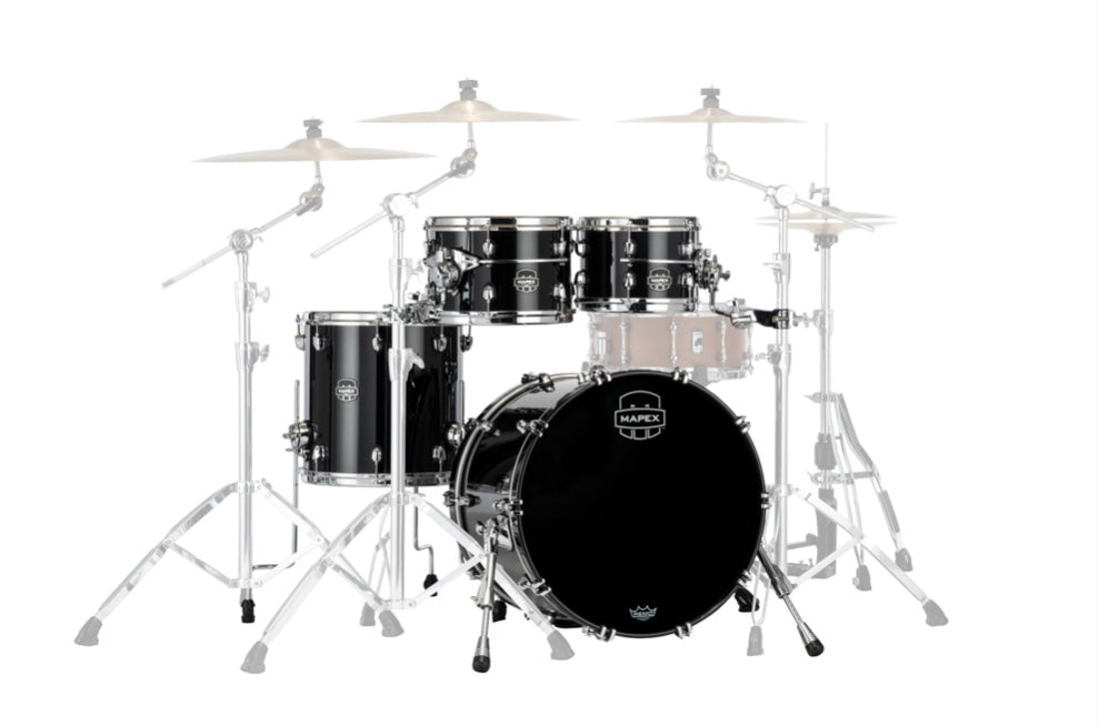 Mapex It Se504xmpb Saturn Evolution Maple Fusion 4 Pieces Piano Black