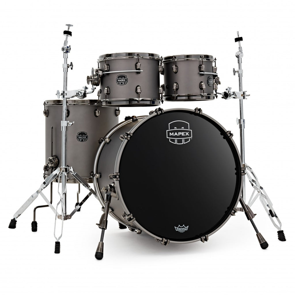 Mapex it Se529xmbpg Saturn Evolution Maple Rock 4 Piece Gun Metal Grey
