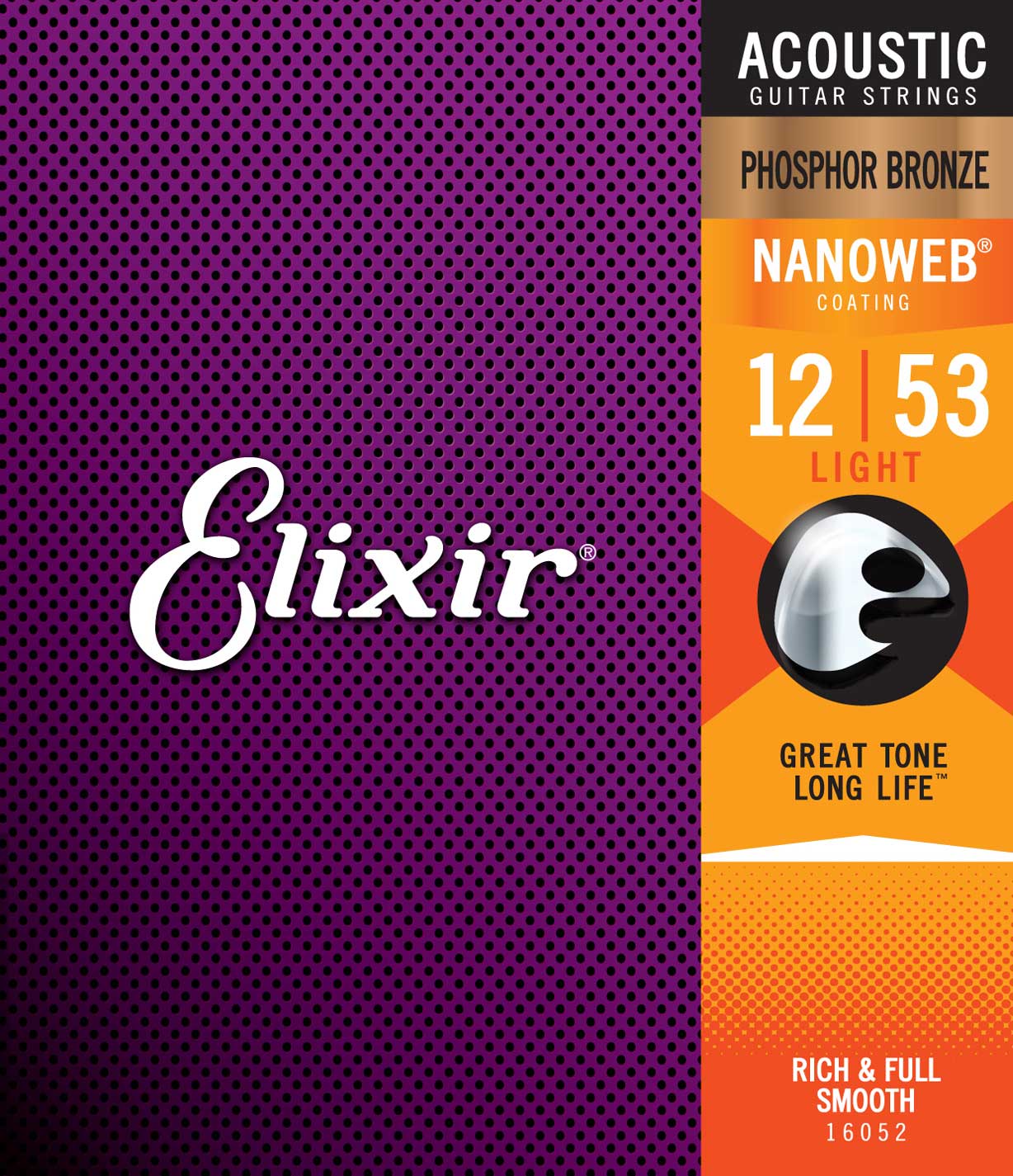 Elixir 16052 acoustic phosphor bronze nanoweb
