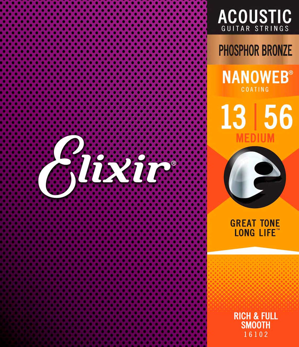Elixir 16102 acoustic phosphor bronze nanoweb