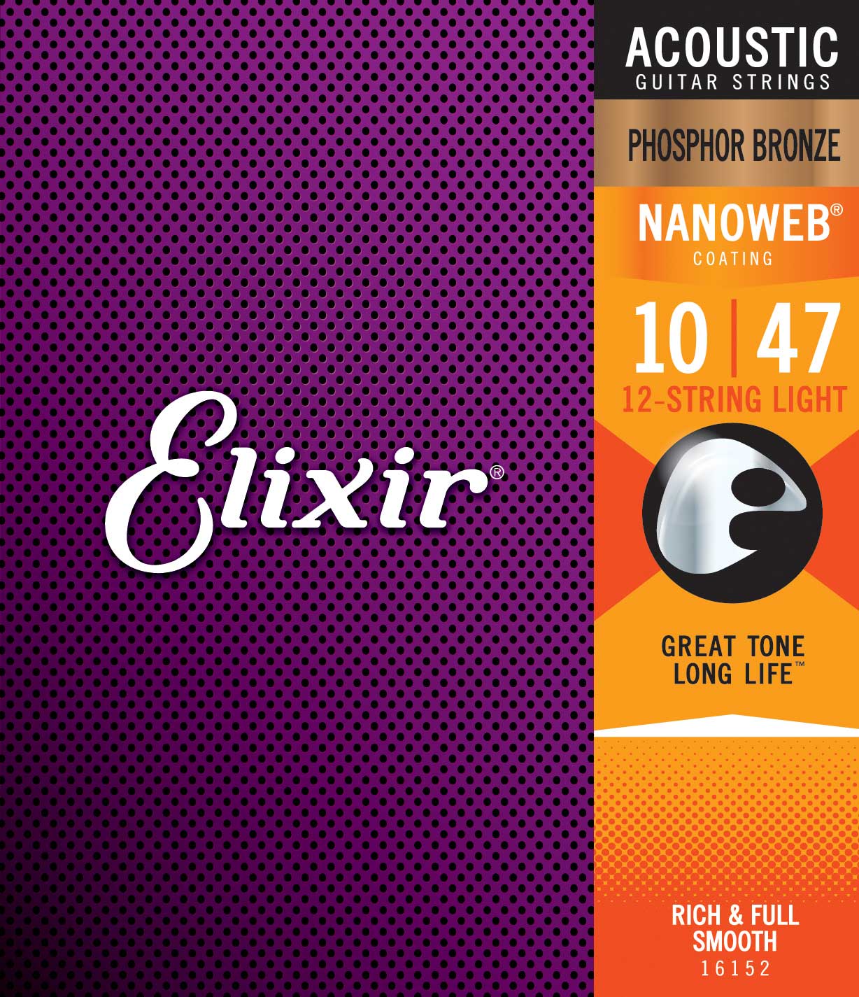 Elixir 16152 acoustic phosphor bronze nanoweb