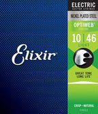Elixir 19052 electric nickel plated steel optiweb