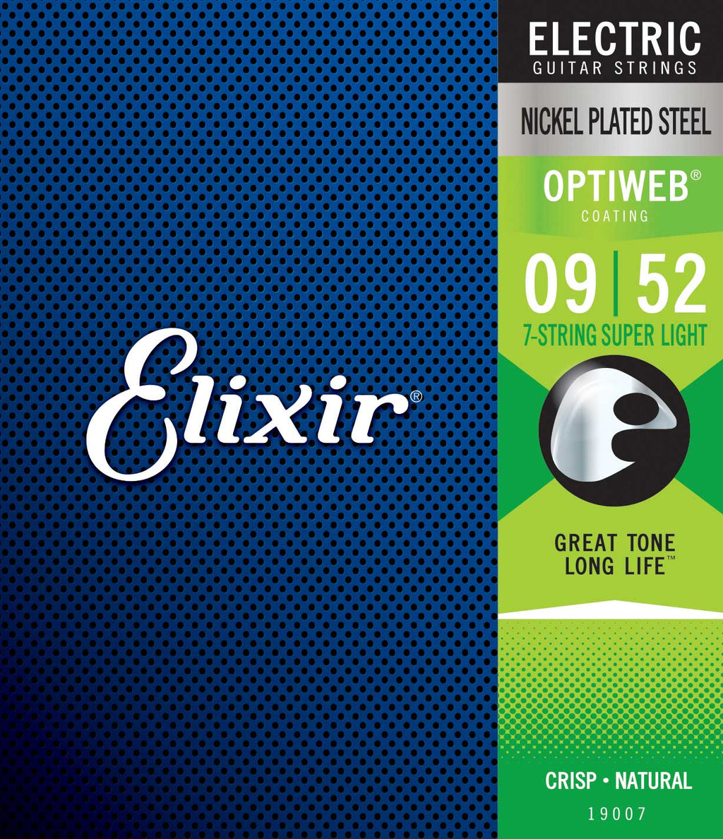 Elixir 19007 electric nickel plated steel optiweb