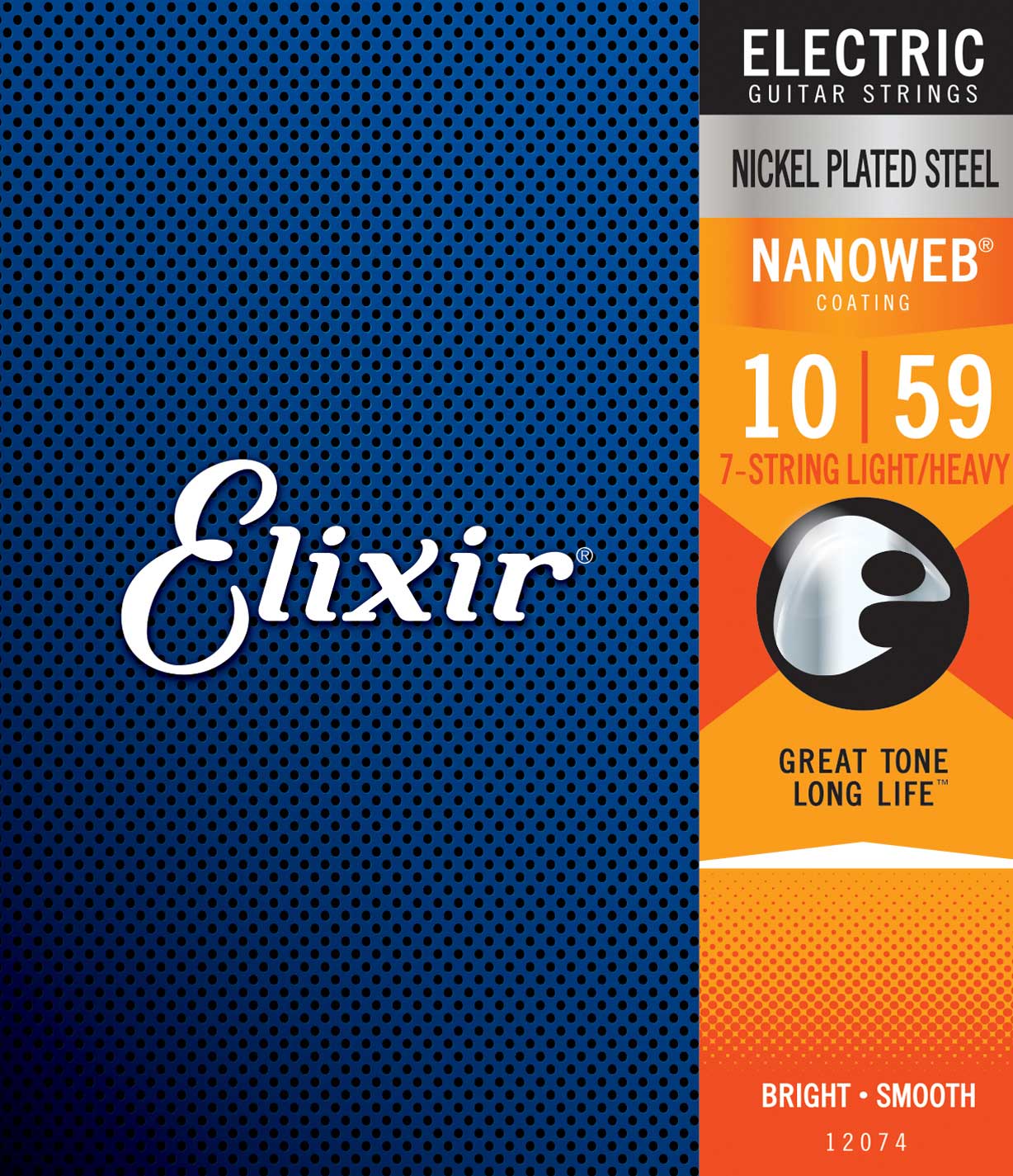 Elixir 12074 electric nickel plated steel nanoweb