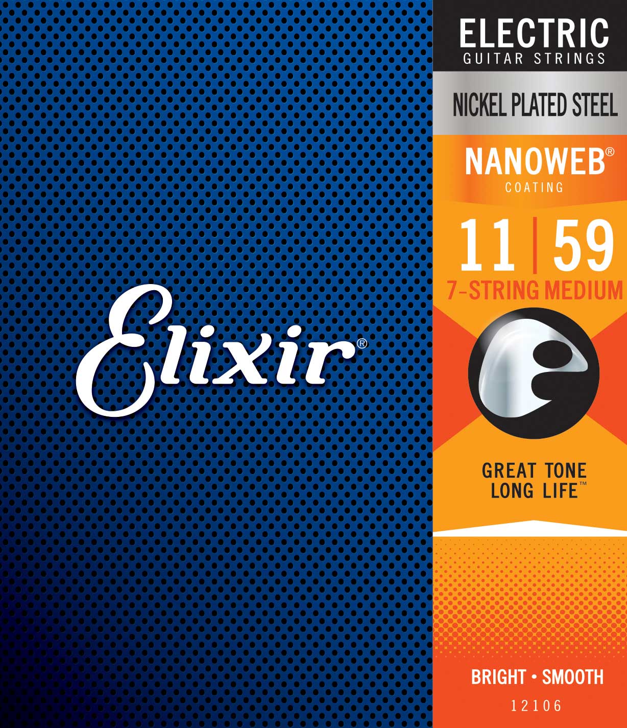 Elixir 12106 Electric Nickel Plated Steel Nanoweb