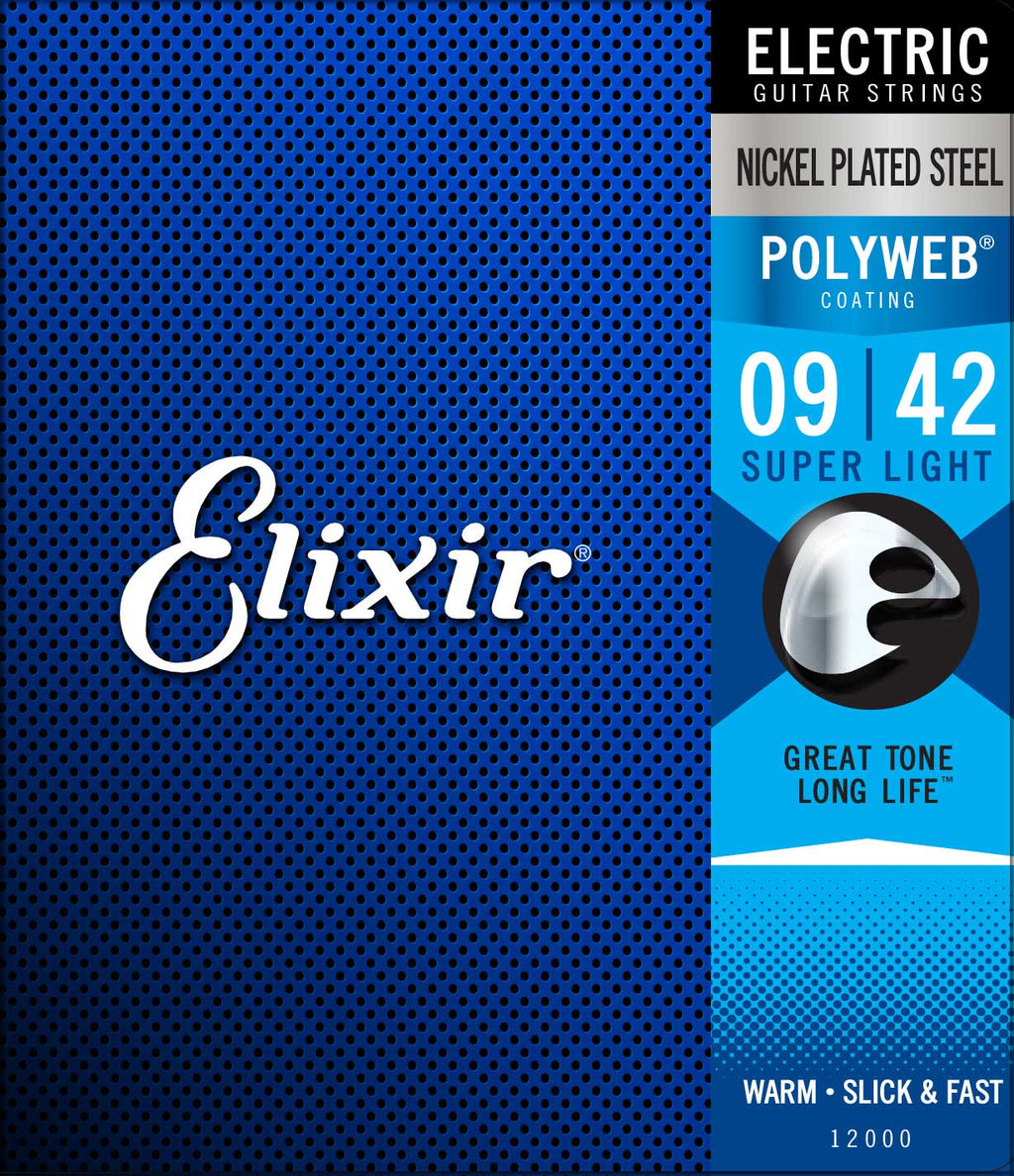 Elixir 12000 electric nickel plated steel polyweb