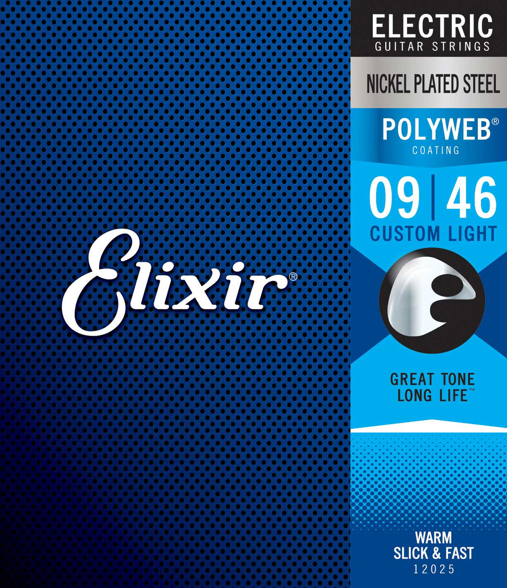 Elixir 12025 electric nickel plated steel polyweb