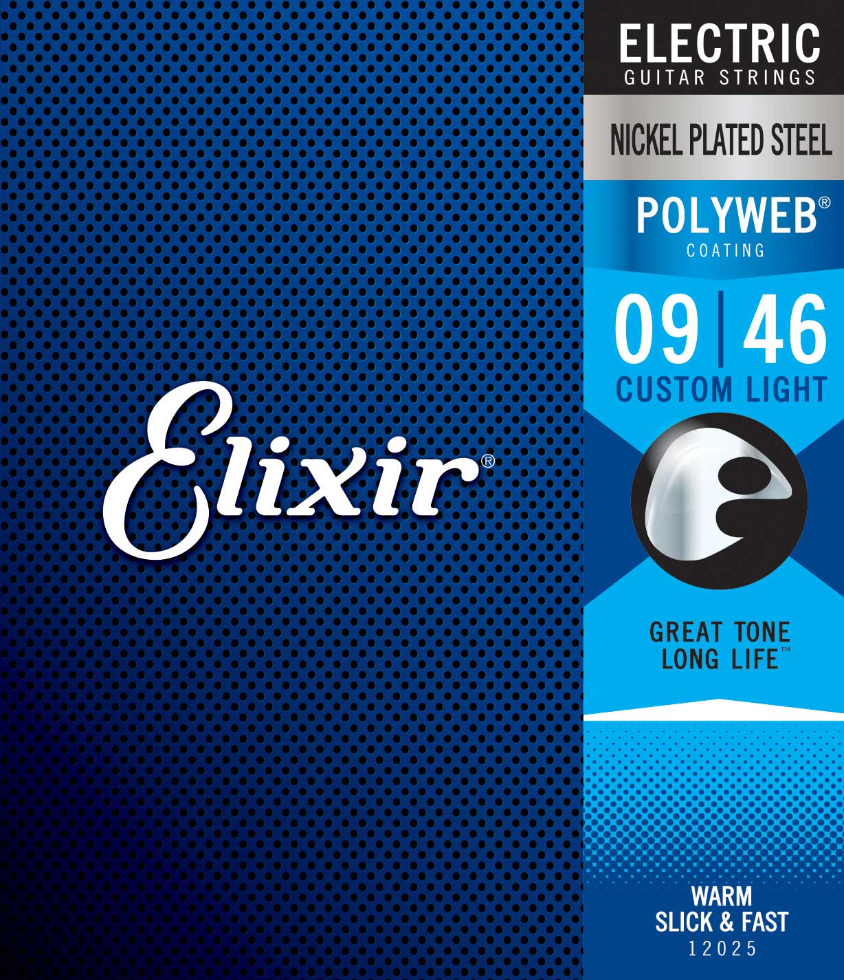 Elixir 12025 electric nickel plated steel polyweb