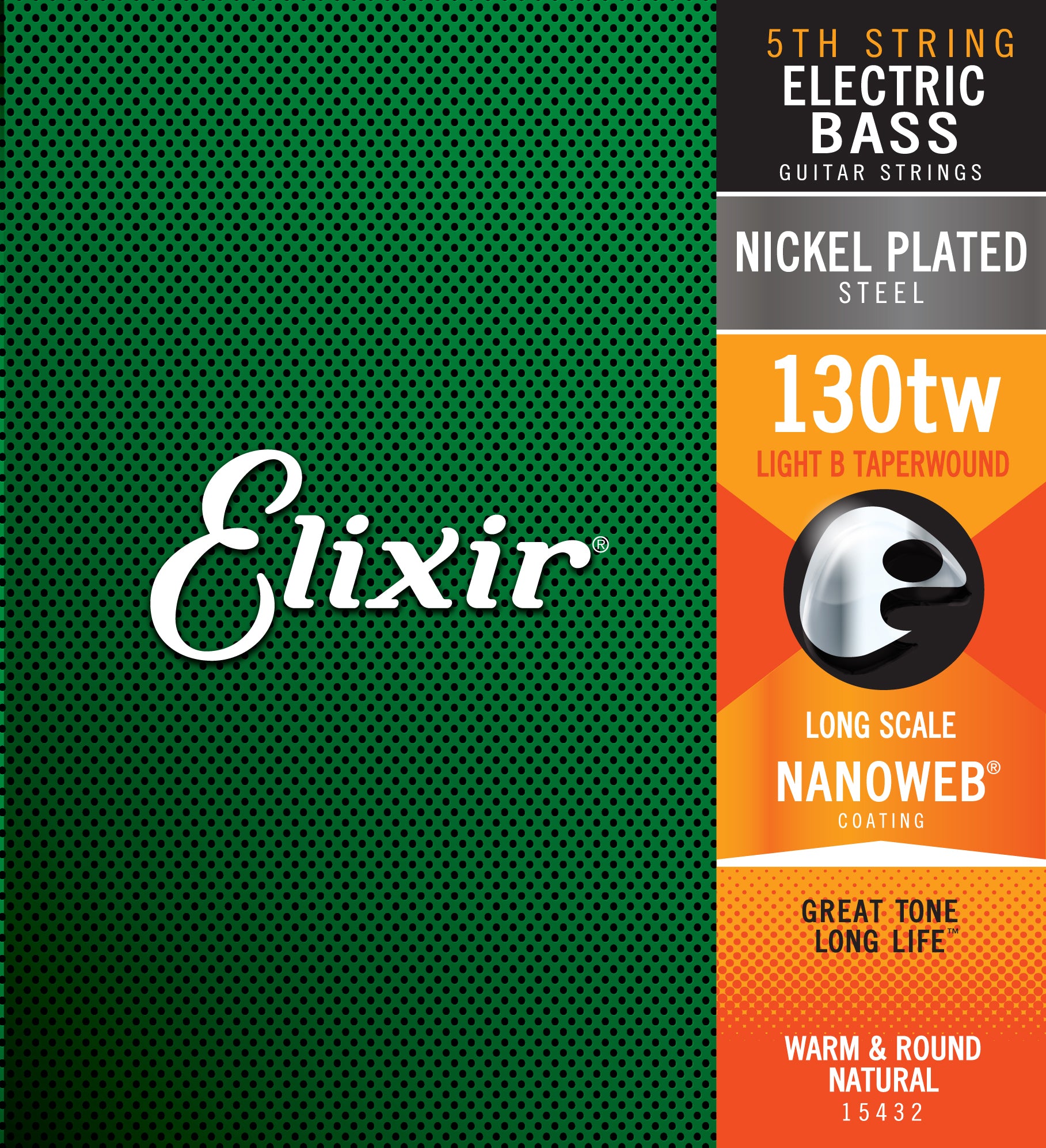 Elixir 15432 electric bass nickel plated steel nanoweb