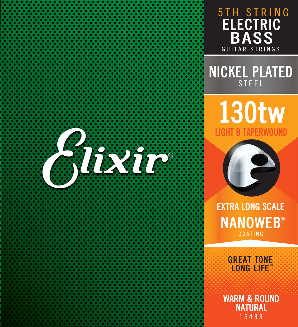 Elixir 15433 electric bass nickel plated steel nanoweb