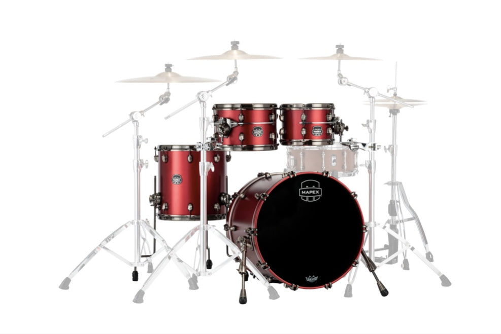 Mapex it Se504xbbpa saturn evolution birch fusion 4 pezzi tuscan red