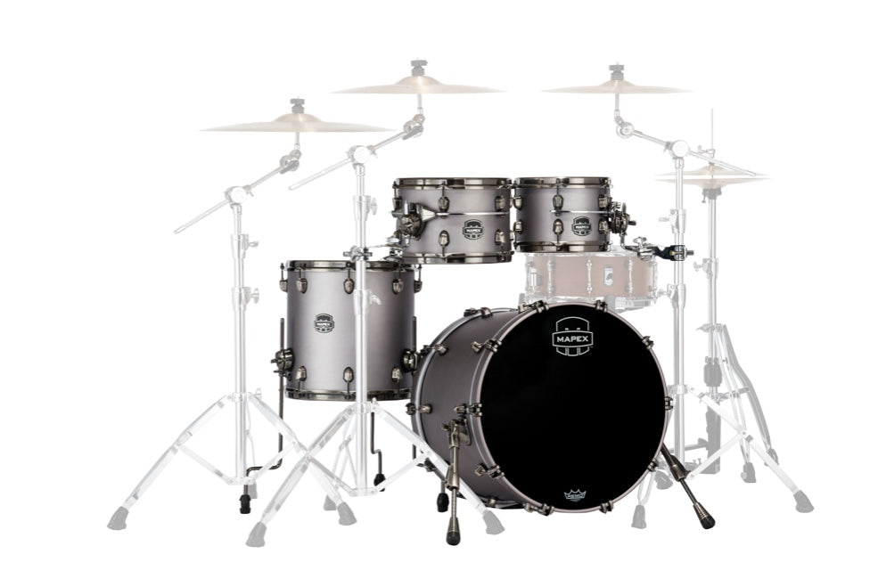 Mapex it Se504xmbpg saturn evolution maple fusion 4 pezzi gun metal grey