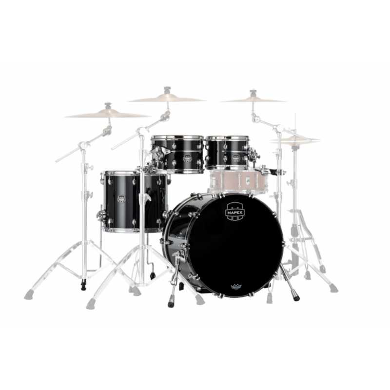 Mapex it Se529xbpb saturn evolution birch rock 4 pezzi piano black