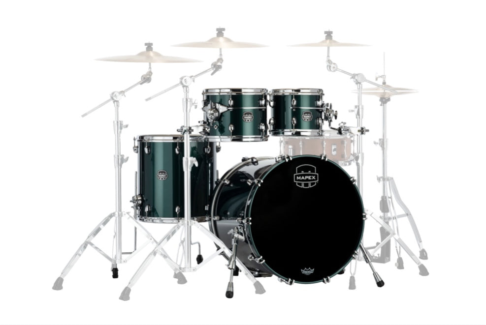 Mapex it Se529xbpq saturn evolution birch rock 4 pezzi brunswick green