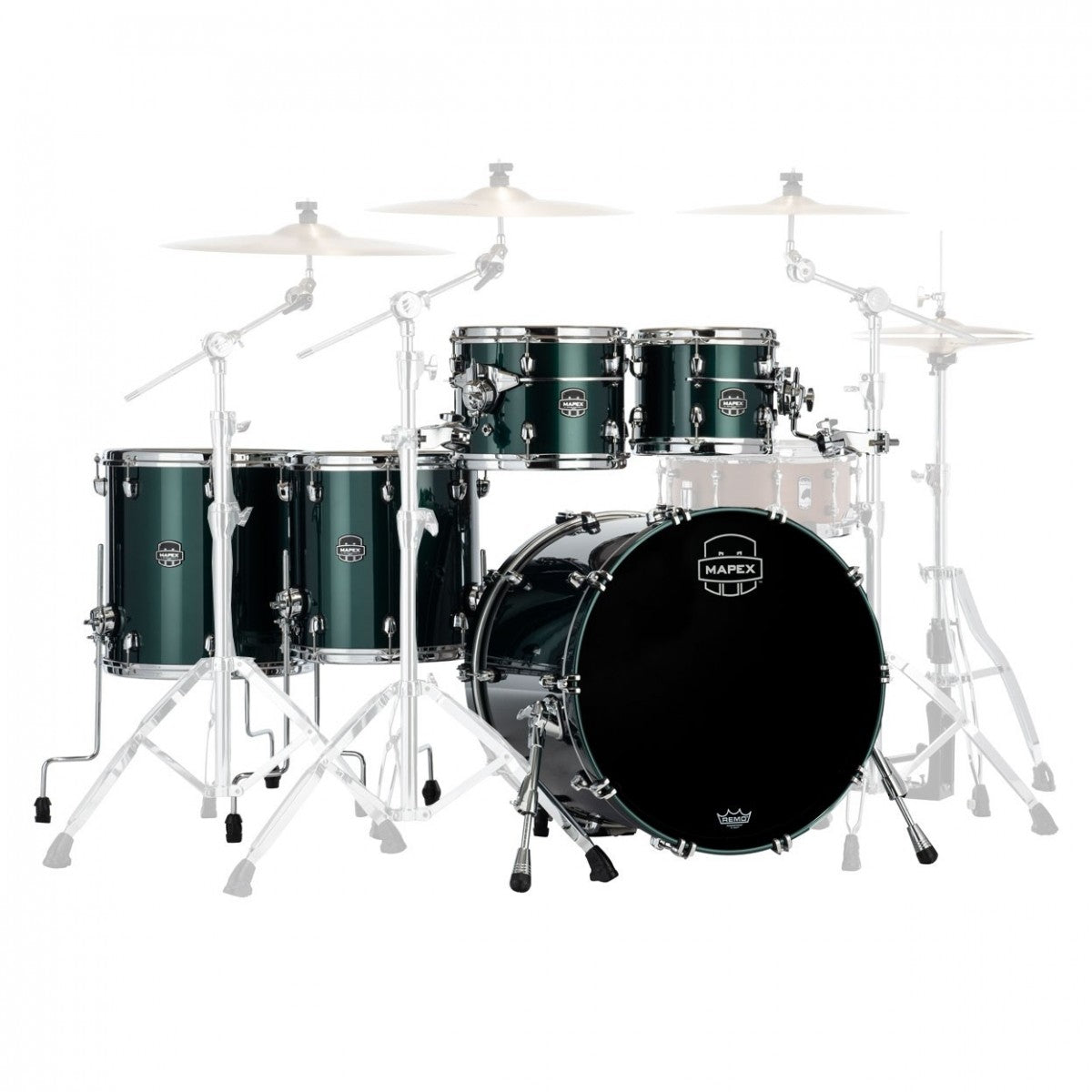 Mapex it Se628xmpq saturn evolution maple workhorse 5 pezzi brunswick green