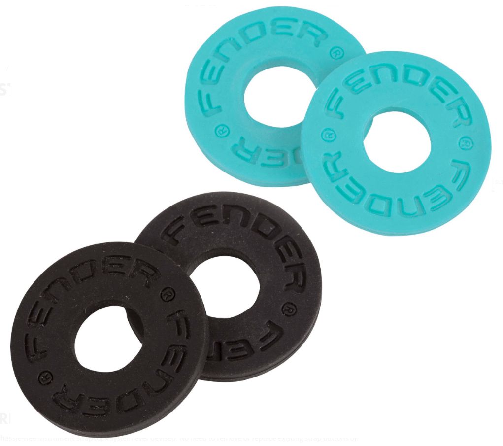 Fender Strap Blocks 2 Black 2 Daphne Blue 4Pz