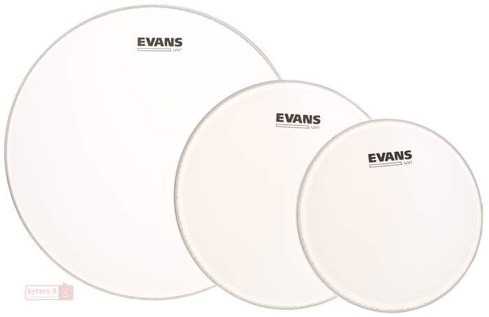 Evans UV1 Tom Pack Clear Drumheads 10" 12" 16"