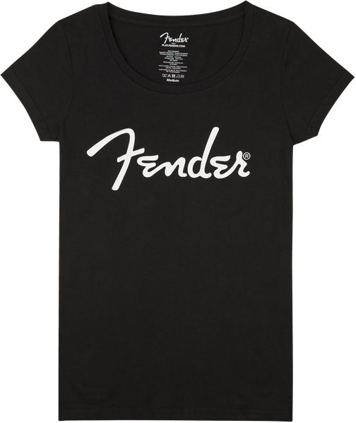 Fender T-Shirt Spaghetti Logo Donna Black Large