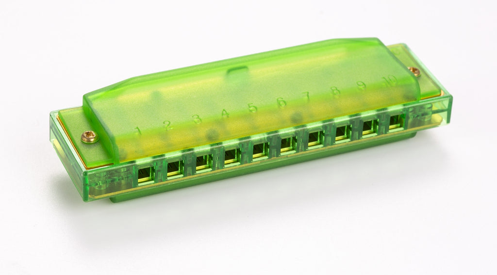 Hohner Translucent harp m1110g verde
