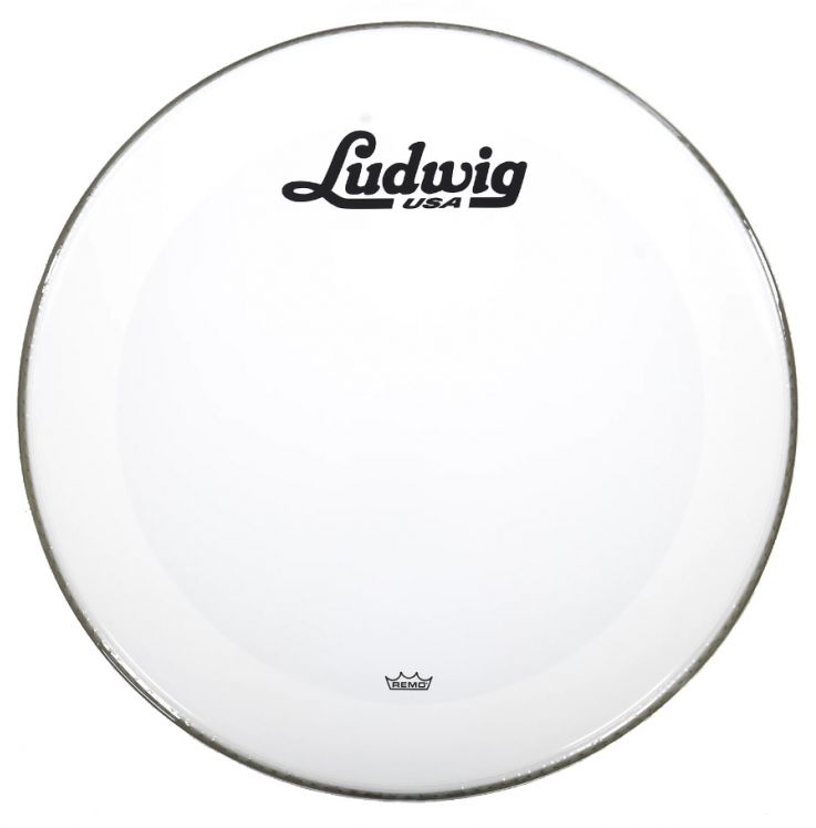 Ludwig Risonante Powerstroke3 Smooth White 22' with Cursive Logo
