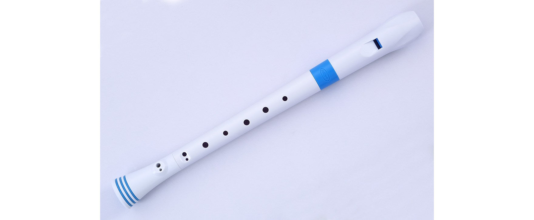 Nuvo Italia Soprano Recorder - Baroque Fingering (White/Blue)