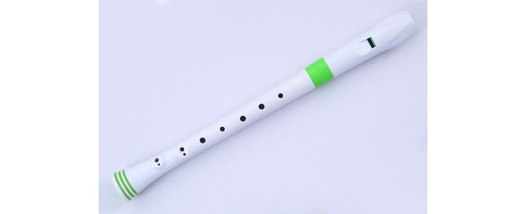 Nuvo italia Soprano recorder-diteggiatura barocca (bianco/verde)