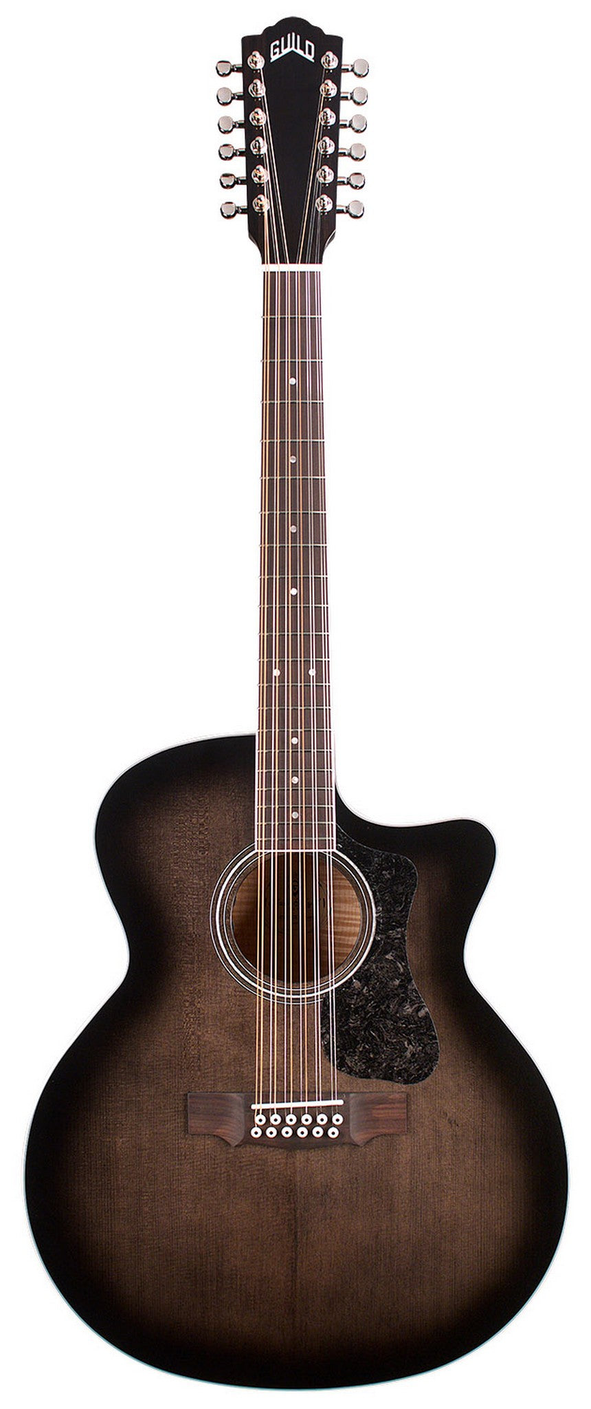 Guild italia F-2512ce deluxe maple 12-string trans black burst