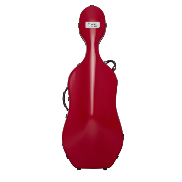 Bam italia 1001swrg custodia classic per violoncello - ruote - pomegranate red
