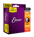 ELIXIR NANOWEB BRONZE 80/20 PACK 3 12-53