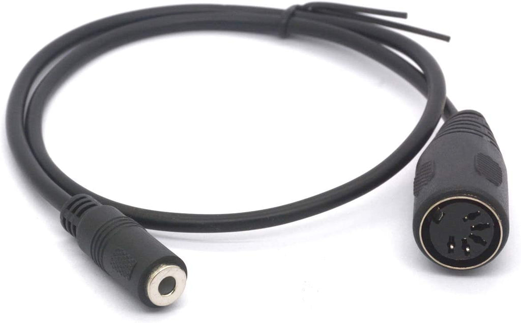 Quik Lok Cavo Adattatore Mini Jack TRS 3.5 e Midi DIN 5 Poli Femmina