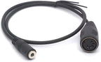 Quik Lok Cavo Adattatore Mini Jack TRS 3.5 e Midi DIN 5 Poli Femmina