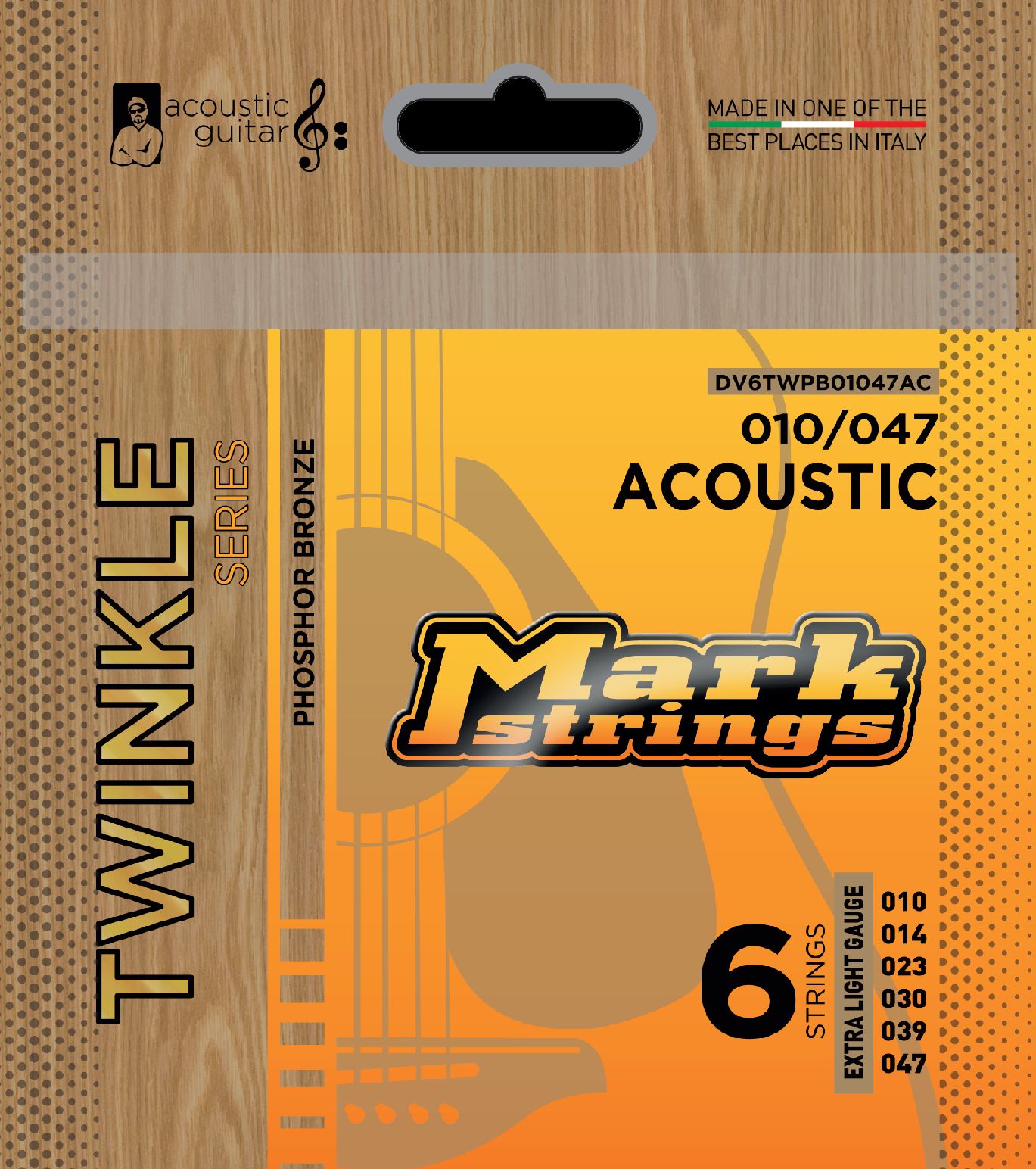 DV Mark Acoustic Guitar Strings Twinkle Phosphor Bronze XLight 10-47