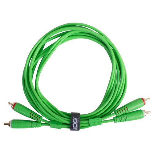 Udg gear U97001gr - ultimate audio cable set rca-rca straight  green