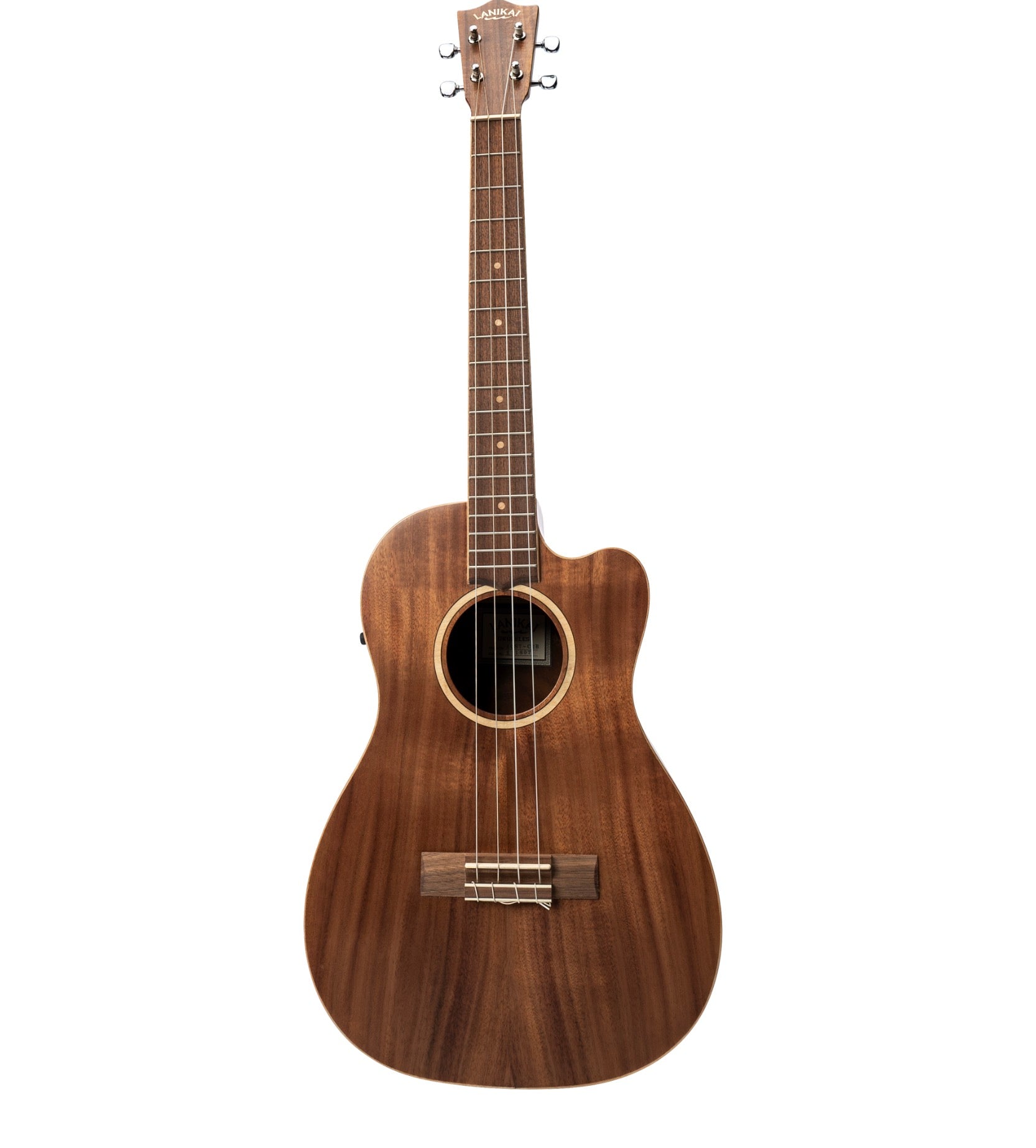 Lanikai it Acst-ceb ukulele baritono acacia cutaway preamp