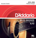 D'Addario Ej12 13 - 56 80/20 Bronze Muta Per Chitarra Acustica