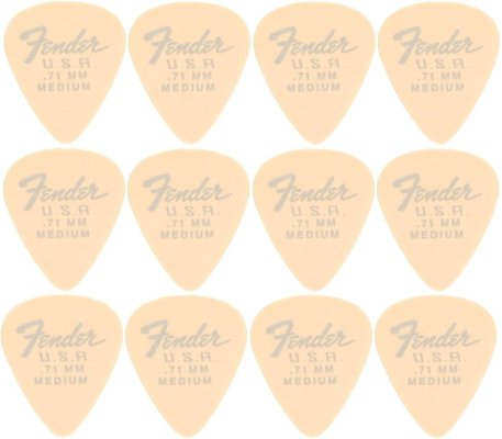 Fender Dura Tone Delrin Plettro 351 12Pz Olympic White