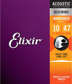 Elixir 11152 Nanoweb 80/20 Bronze Per Chitarra Acustica 12 Corde 10-047