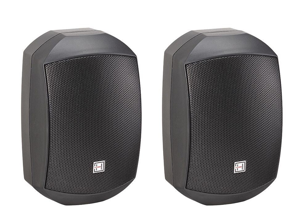 Helvia Lido 420 Pair of 4' Black Outdoor Loudspeakers