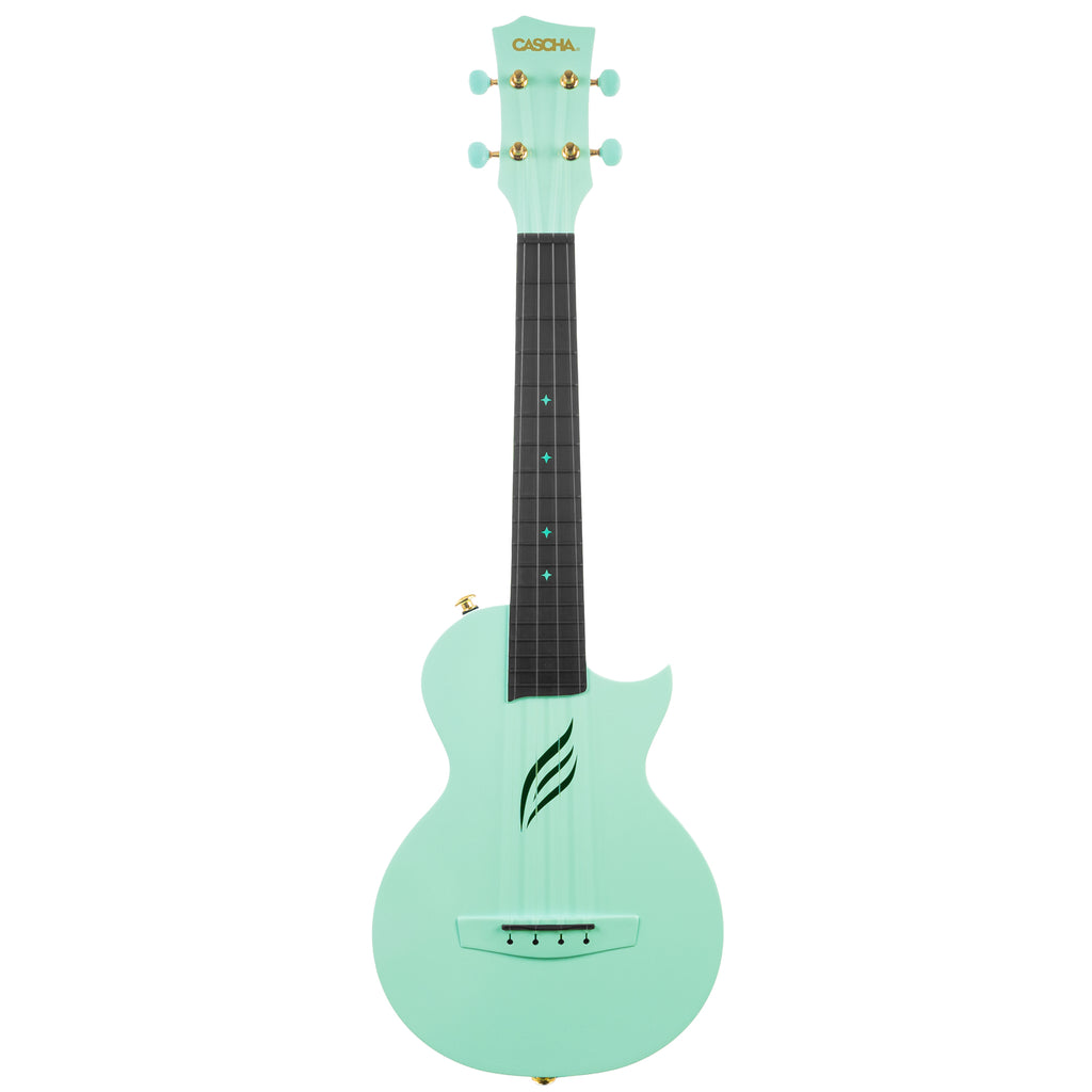 Cascha Carbon Concert Ukulele Pack Mint with Gig Bag and Picks