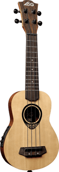 Lag Tkb150e Ukulele Mini Bass Natural con Preamp e Gigbag