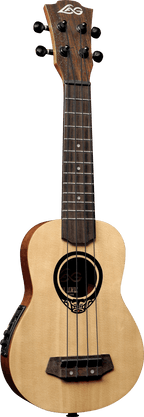 Lag Tkb150e Ukulele Mini Bass Natural con Preamp e Gigbag