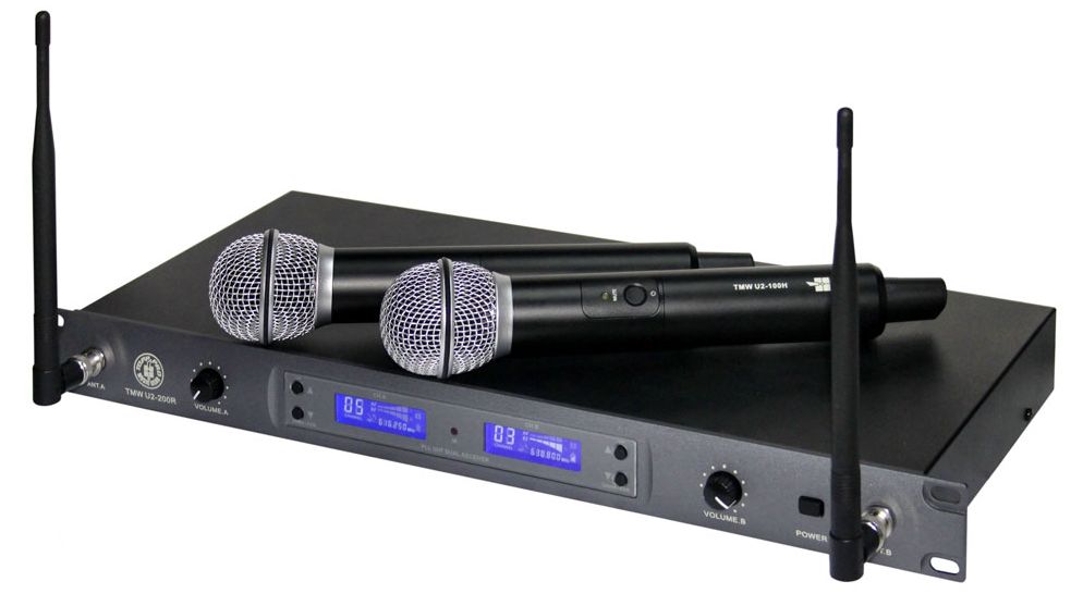 Topp Pro TMWU2200M Sistema Radiomicrofono Doppio Gelato 1U
