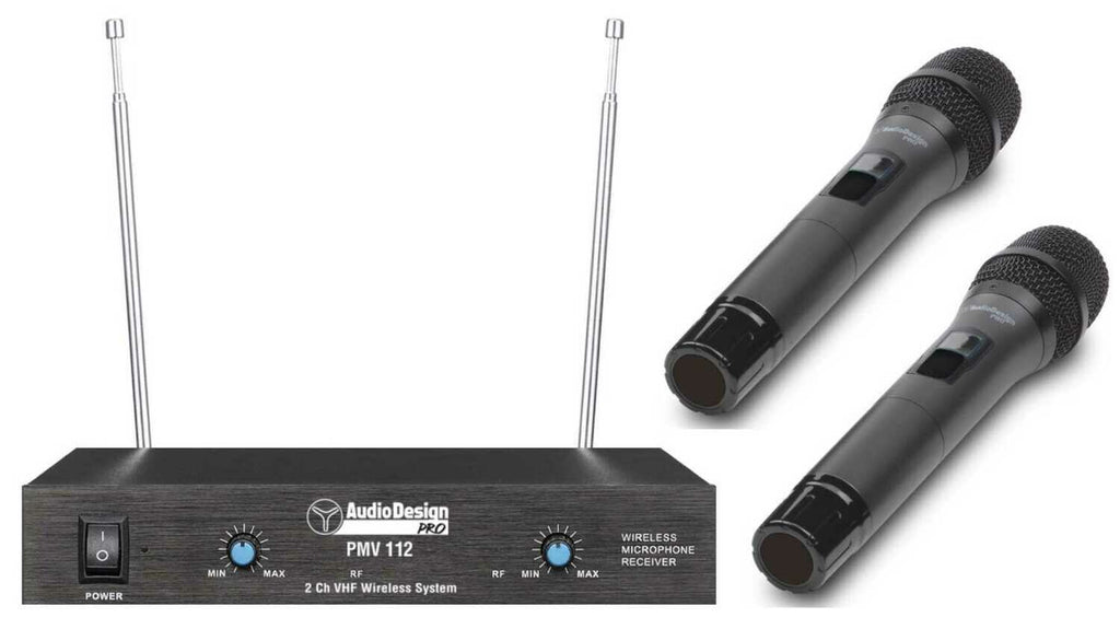 Audiodesign Radiomicrofono VHF 2 Canali Microfoni a Gelato