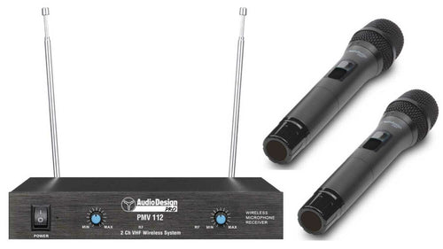 Audiodesign Radiomicrofono VHF 2 Canali Microfoni a Gelato