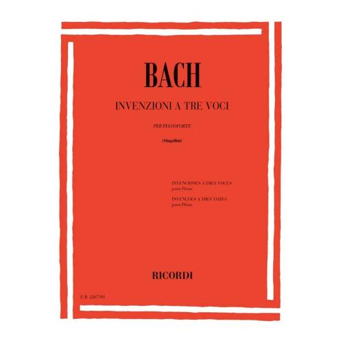 Ricordi Bach Invenzioni A 3 Voci Per Pianoforte